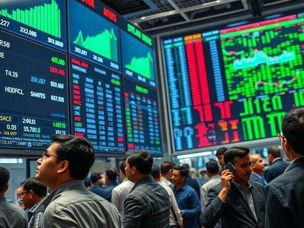 People looking at the stock market trends